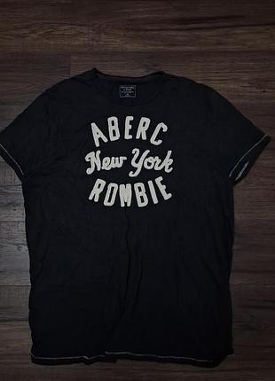 Черная мужская футболка abercrombie &amp; fitch с большим логотипом, размер xxl