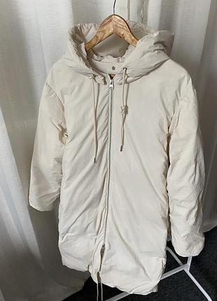 Довгий обʼємний пуховик парка натуральний пух та перо від arket