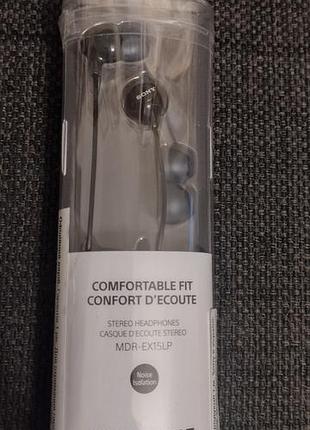 Навушники sony mdr-ex15lp вакуумні дротові чорні