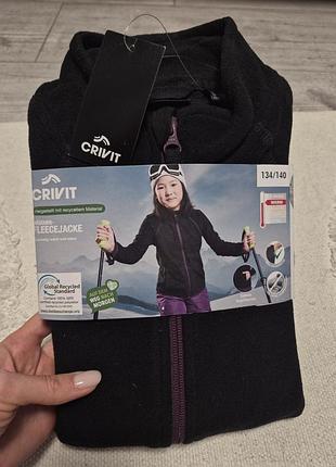 Кофта на молнии флисовая флиска для девочки crivit 2