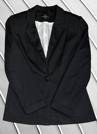 Женский пиджак limited collection l eu40 ua46 черный классический жакет блейзер однобортный деловой офисный прямой пиджак для работы