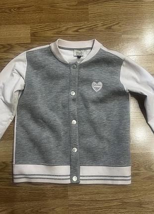 Брендовый трикотажный бомбер кофта armani junior для девочки 134-142 см 10а