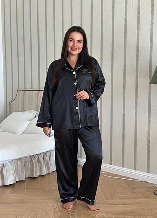Шовкова піжама plus size 🔥 5
