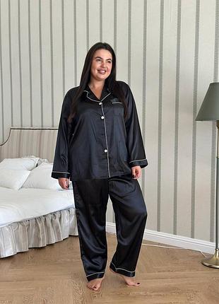 Шовкова піжама plus size 🔥 2