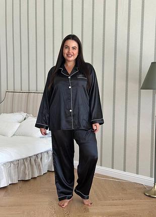 Шовкова піжама plus size 🔥