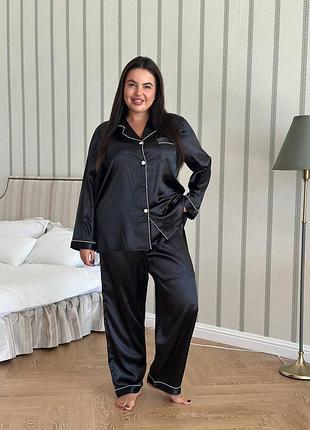 Шовкова піжама plus size 🔥 3