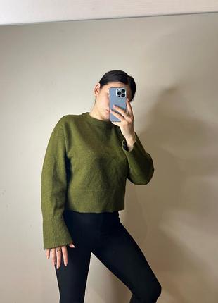 Жіночий светр bershka оливковий 2