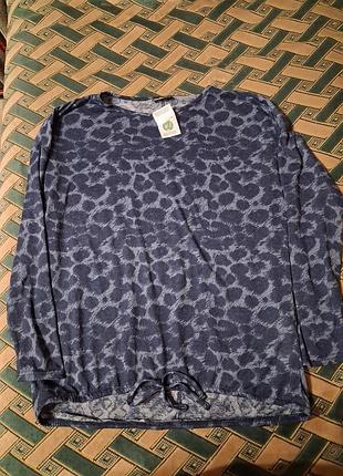 Жіноча кофта h&m з леопардовим принтом синя