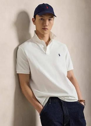 Футболка-поло чоловіча polo ralph lauren біла р. м 100% бавовна ідеальний стан