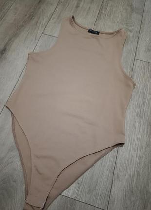 Бежевий боді без рукавів new look, 14uk 48-50рр. в ідеалі