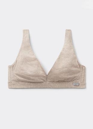 Базовый топ бралетт бюстгальтер intimissimi natural из хлопка (размер 80c / 3c / 36c)