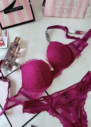 Бюстгальтер зі стразами push up victoria’s secret оригінал