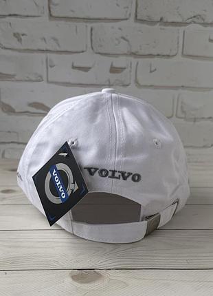 Белая хлопковая бейсболка volvo (люкс) 5