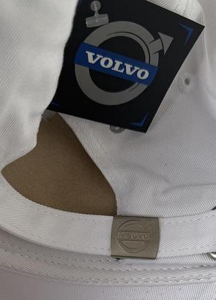 Белая хлопковая бейсболка volvo (люкс) 8