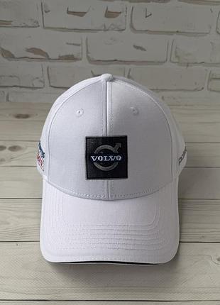 Белая хлопковая бейсболка volvo (люкс) 2