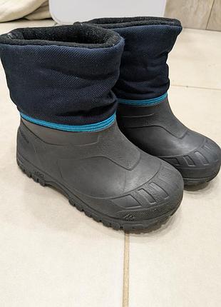 Чоботи дитячі quechua зимові, чорно-сині, розмір 26/27