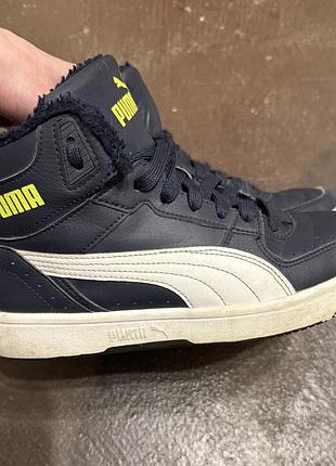 Хайтопи puma утеплені сині 38 розмір 24,5 см