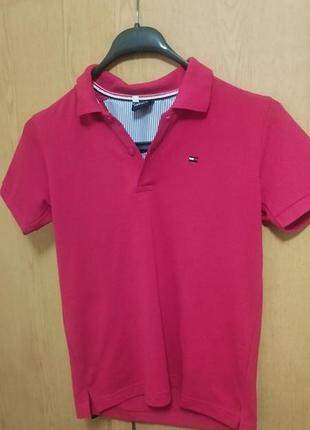 Поло tommy hilfiger рожеве розмір xs
