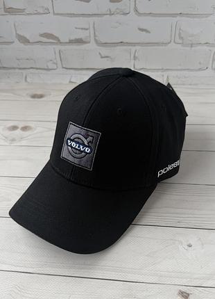 Черная хлопковая бейсболка volvo (люкс)