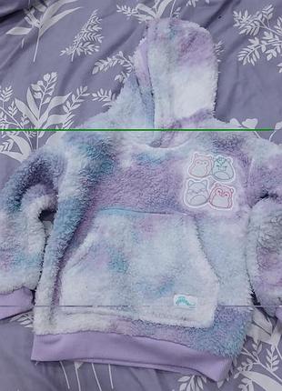 Дитяче худі squishmallows різнокольорове з капюшоном та кишенею