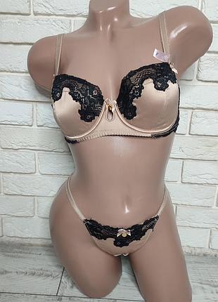 Сатиновий комплект boux avenue розмір 75с, трусики s
