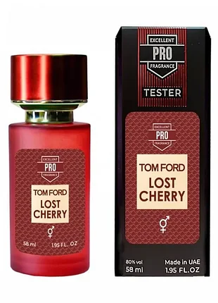 Духи Tom ford lost cherry тестер pro унисекс 58 мл - роскошный вишневый аромат с миндалем и ванилью (22654)