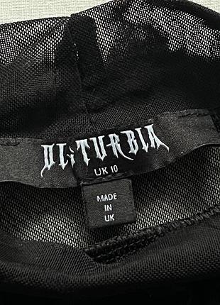 Готичний боді disturbia жіноче чорне сітчасте з візерунком 5
