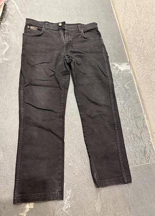 Чоловічі джинси wrangler texas stretch чорні w34 l32