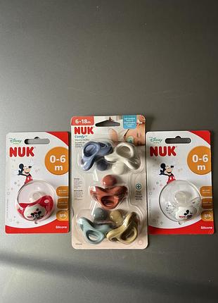 Пустушки nuk силіконові 0-6 та 6-18 місяців