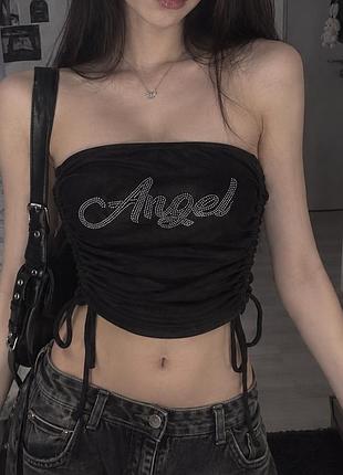 Чорний топ y2k angel