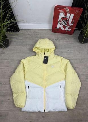 Куртка nike therma fit yellow white, жовто-біла, новинка жовта біла чоловіча жіноча