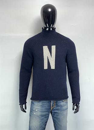 Вовняний светр з біг лого 100% wool