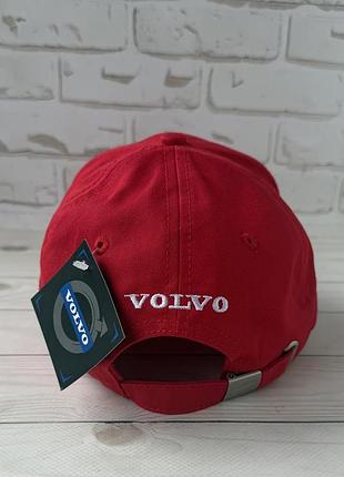 Красная хлопковая бейсболка volvo (люкс) 5