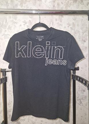 Футболка чоловіча calvin klein jeans чорна з принтом