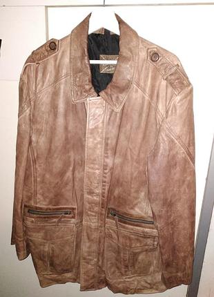 Продам летнюю легкую кожаную мужскую куртку casual classics 58р.