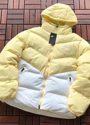 Куртка nike therma fit yellow white жовта біла чоловіча жіноча