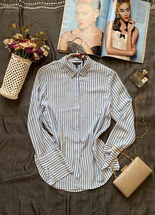Елегантна шовкова блузка-сорочка massimo dutti, розмір xs-s