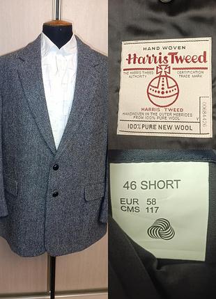 Мужской твидовый шерстяной пиджак harris tweed
