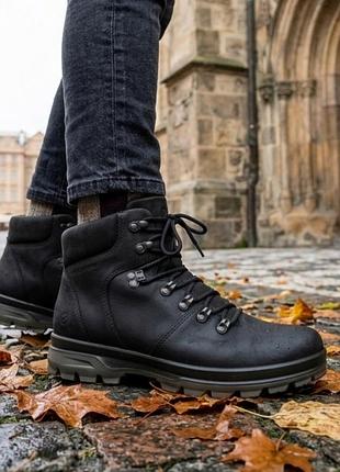 Непромокаемые зимние ботинки ecco rugged track waterproof