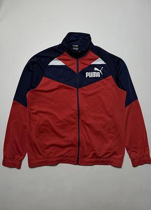 Олимпийка puma retro track jacket красно-синяя спортивная кофта на молнии xl