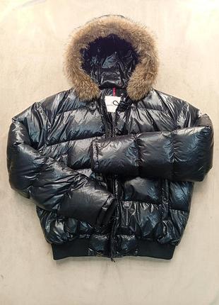 Пуховик мужской moncler с капюшоном 6 = xl = 52