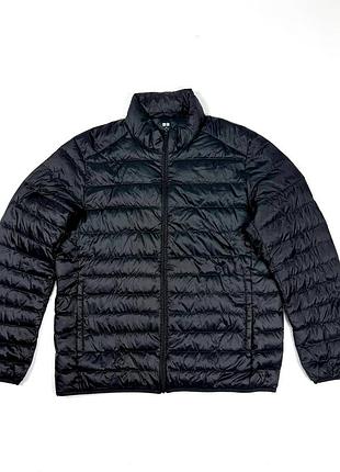 Мужская ультралегкая пуховая куртка uniqlo ultra light down jacket в черном цвете размер xl хл микропуховик