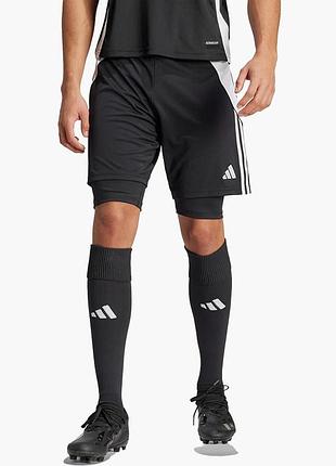 Мужские шорты с компрессионными лосинами adidas tiro 24 training 2 в 1