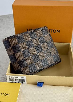 Damier ebene compact wallet