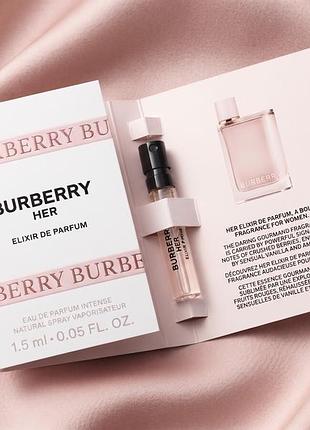 Парфюмированная вода женская burberry her eau de parfum intense (бербери гер о где парфюм интенс), 1.5 мл (пробник / сэмпл)