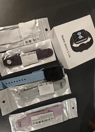Смарт-годинник xiaomi redmi watch 5 lite з комплектом ремінців та накладкою