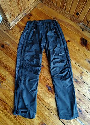 Жіночі мембранні дощові штани sherpa phewa rain pants утеплені (dual protection, xs, вологозахист) сірі графітові softshell