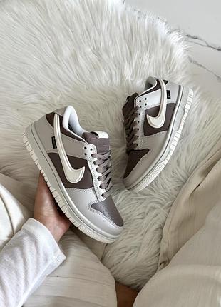 Кросівки nike dunk low gore-tex light bone / mink brown | 36–46 8
