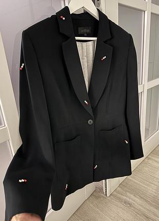 Чорний подовжений жакет жіночий  the truworths collection, розмір 38