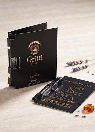 Парфюмированный пробник (семпл) gritti venetia 19-68 perfume - ароматический фужерный парфюм для мужчин и женщин (унисекс), 2 мл
